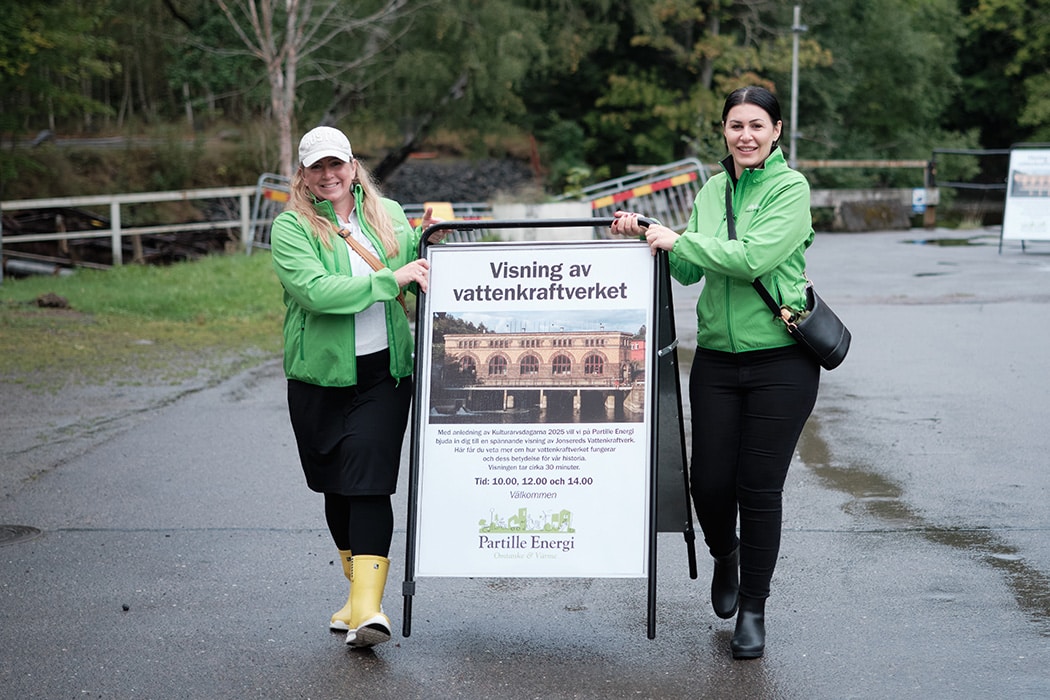 Visning av jonseredsvattenkraftverk